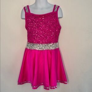 Weissman Dance Costume "One Kiss" or "Sequin Skater Dress" (Style 14156)